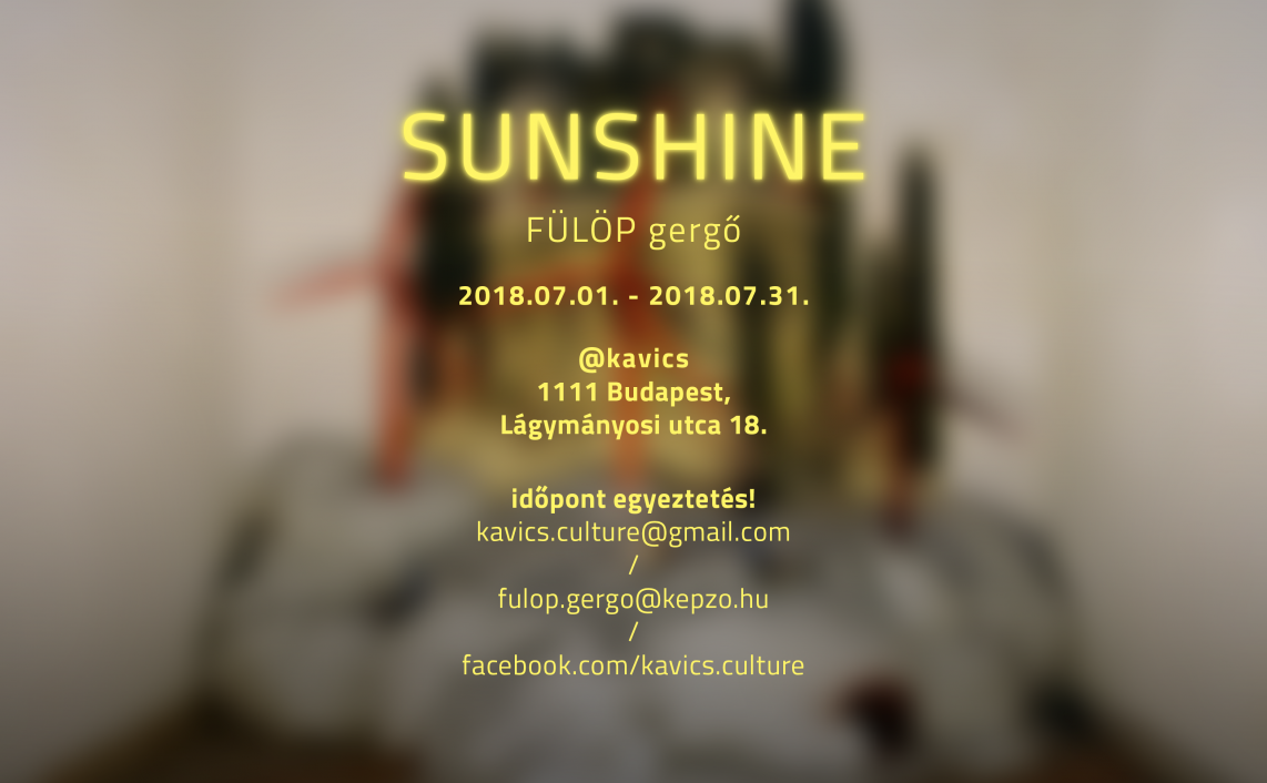 fulop gergo exhibition contemporary art sunshine budapest hungary installation 2018 invitation