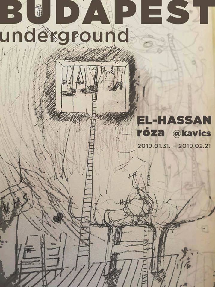 elhassan roza budapest underground exhibition kavics contemporary art artist independent hungary invitation show