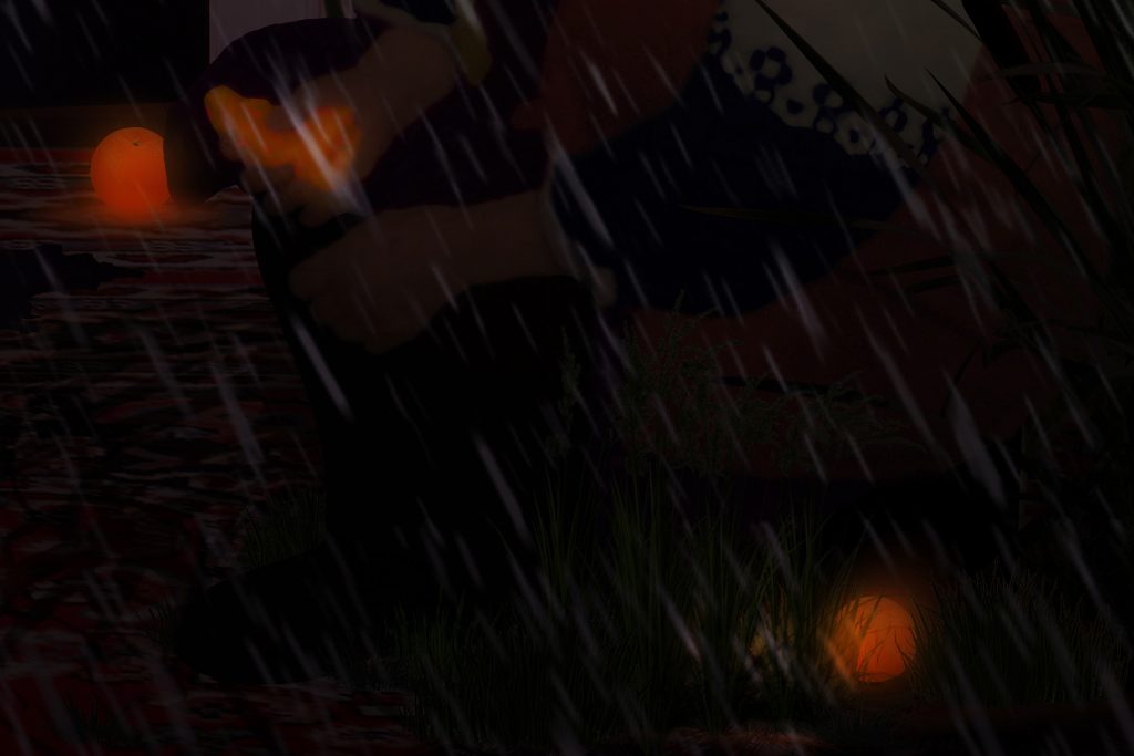 rainfall with glowing orange and max payne gergo fulop contemporary art independent underground budapest hungary